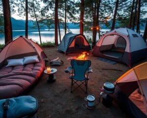 Campingausrüstung, die Komfort und Funktion vereint