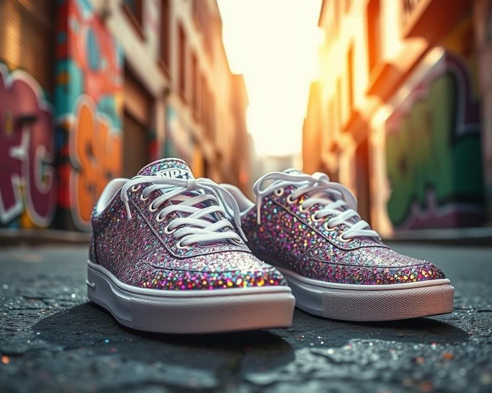 Glitzer Schuhe für Trendige Sneaker