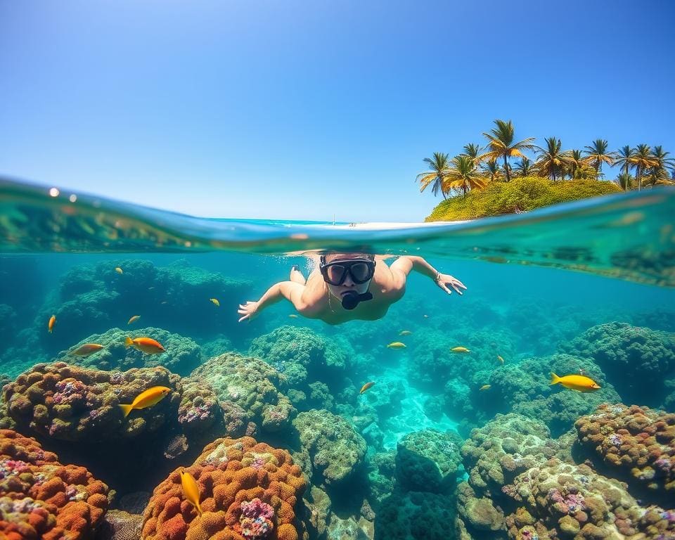 Schnorcheln im kristallklaren Wasser