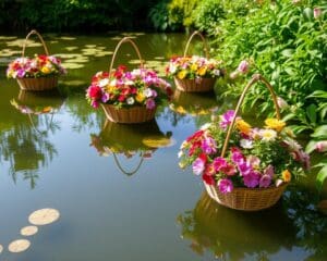 Schwimmende Blumenkörbe für Teiche: Kreative Gartendeko