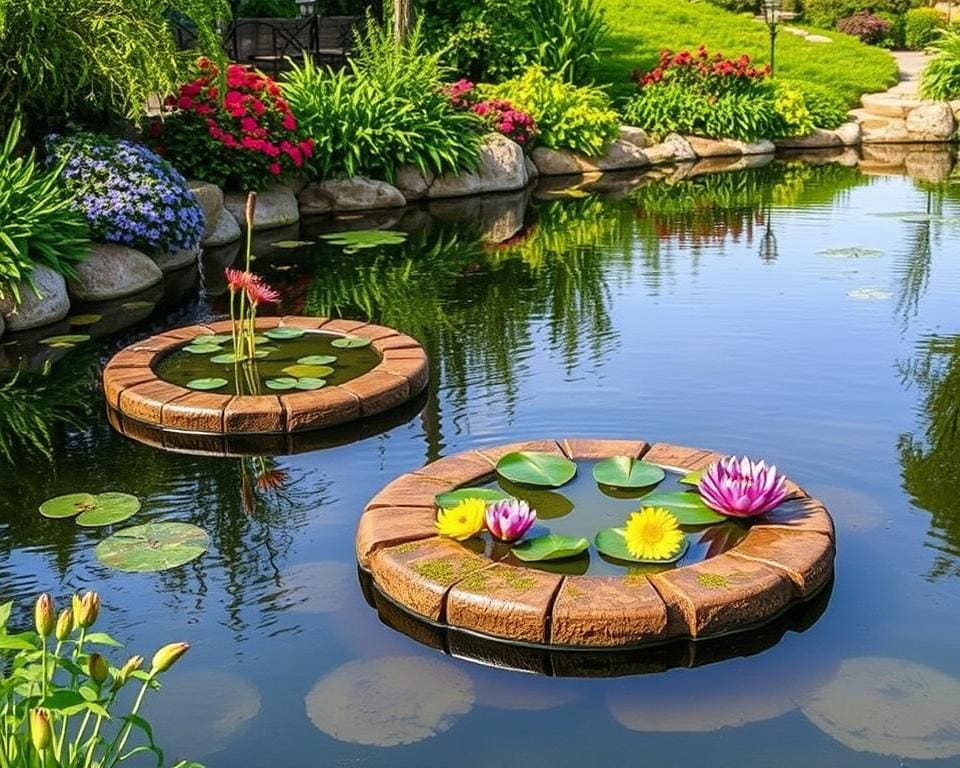 Schwimmende Inseln für Gartenteiche: Natur trifft auf Design