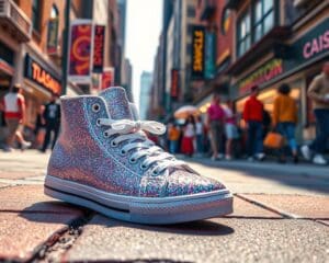 Sneaker mit Glitzer: Funkelnde Trends auf der Straße