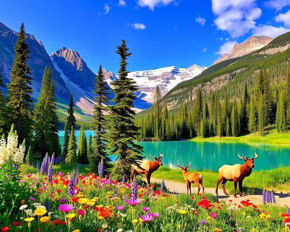 Vielfalt der Flora und Fauna im Banff-Nationalpark, Kanada