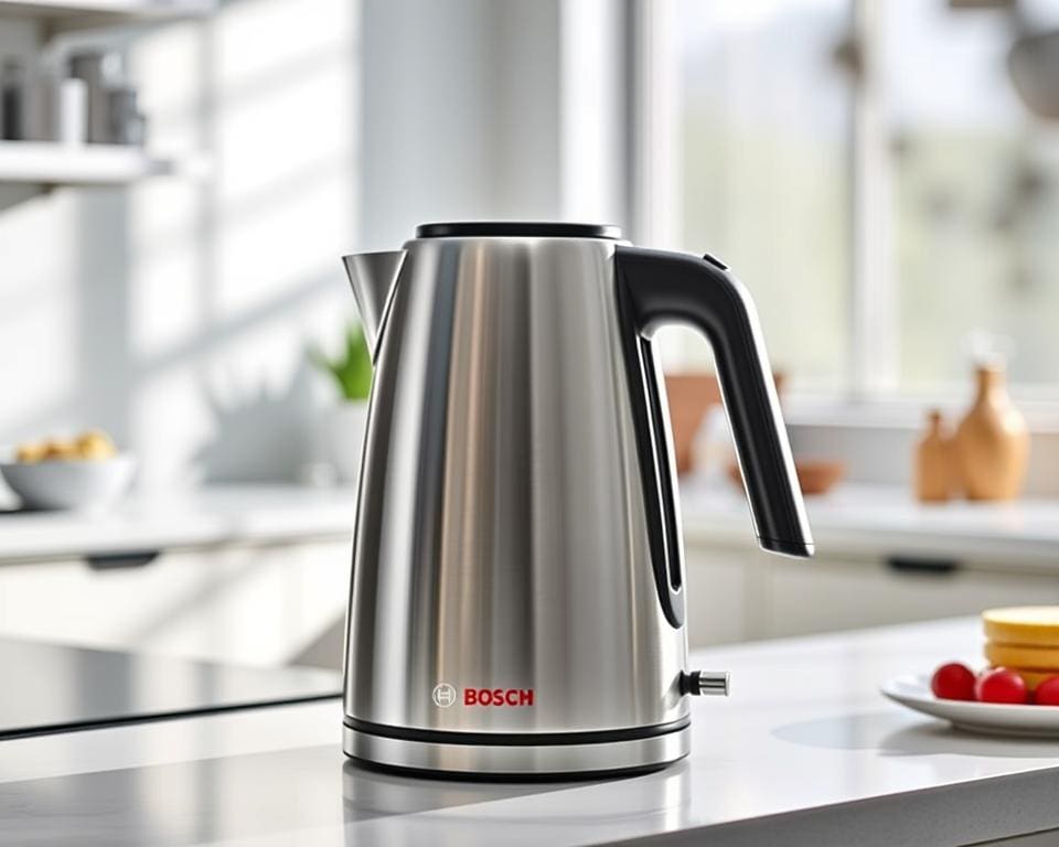 Wasserkocher von Bosch modernes Design schnelles Aufkochen