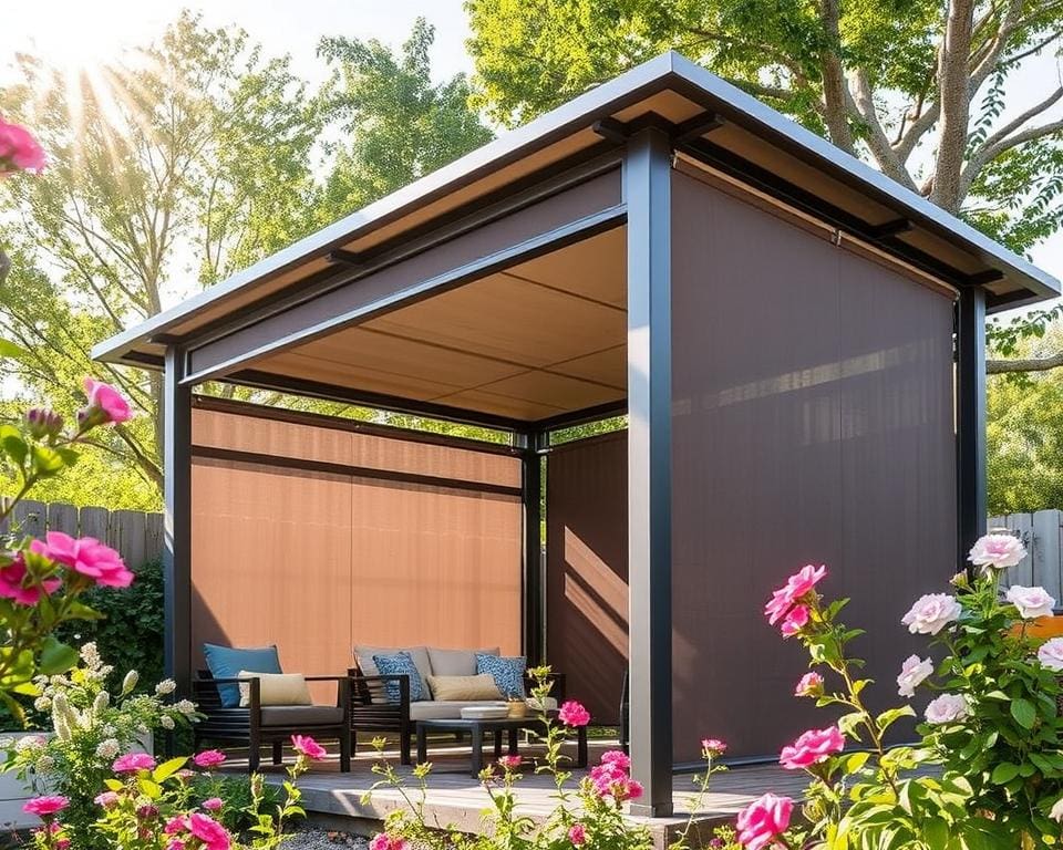 freistehende Terrassenüberdachungen mit Sichtschutz