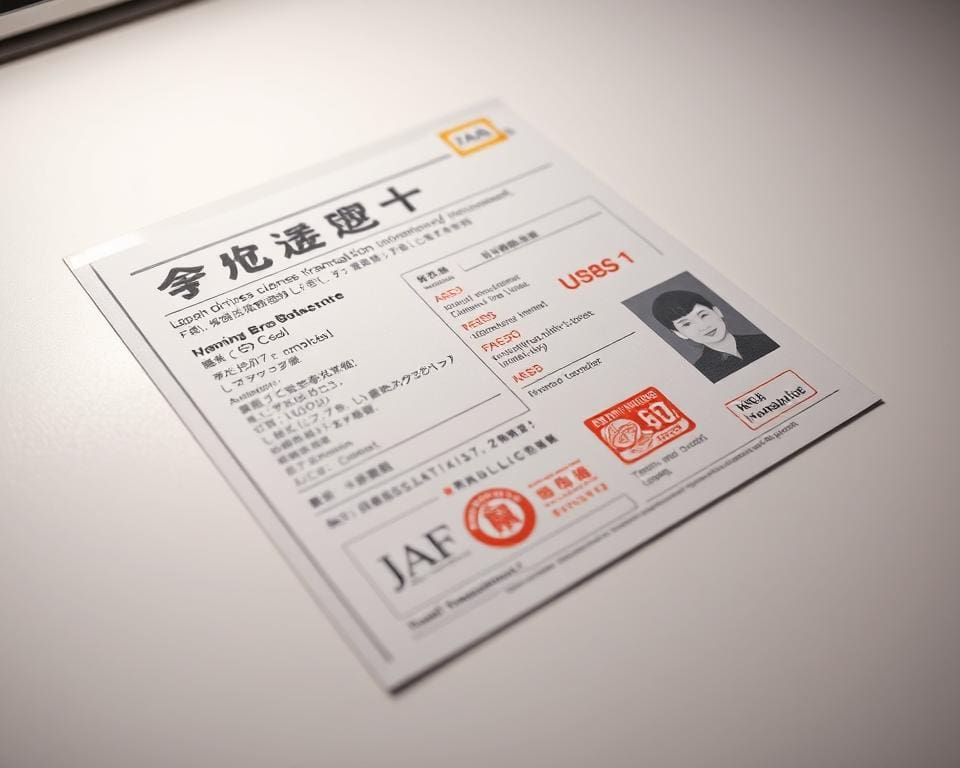 Führerscheinübersetzung Japan