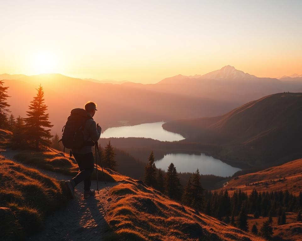 Outdoor-Aktivitäten bei Sonnenaufgang