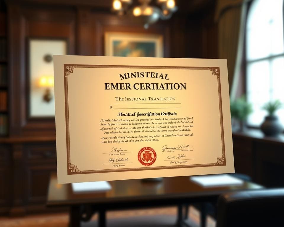 ministerielle Anerkennung Zertifizierung Übersetzung