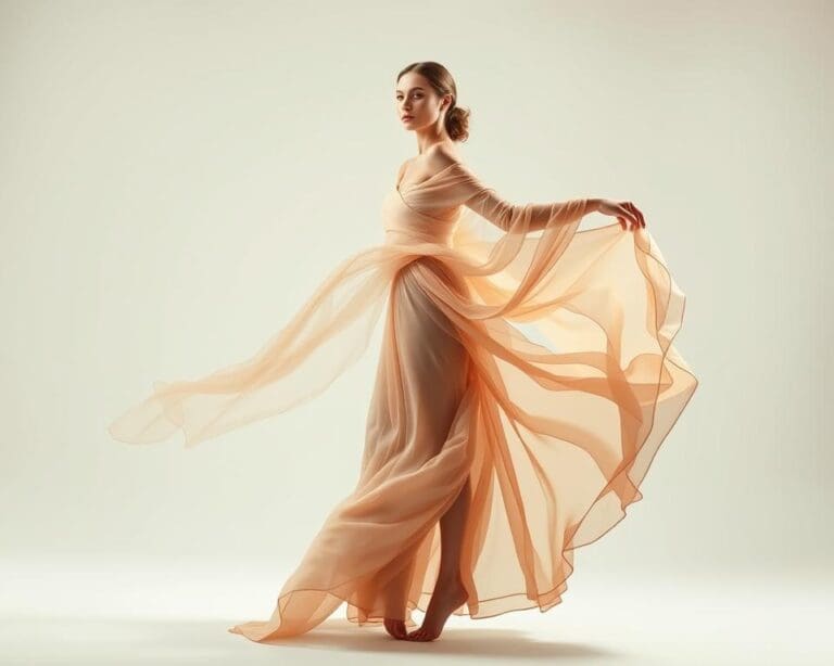 Fließende Stoffe und feminine Silhouetten