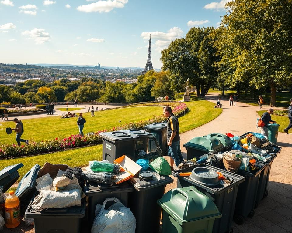 Müllbeseitigungskosten im Park Frankreich