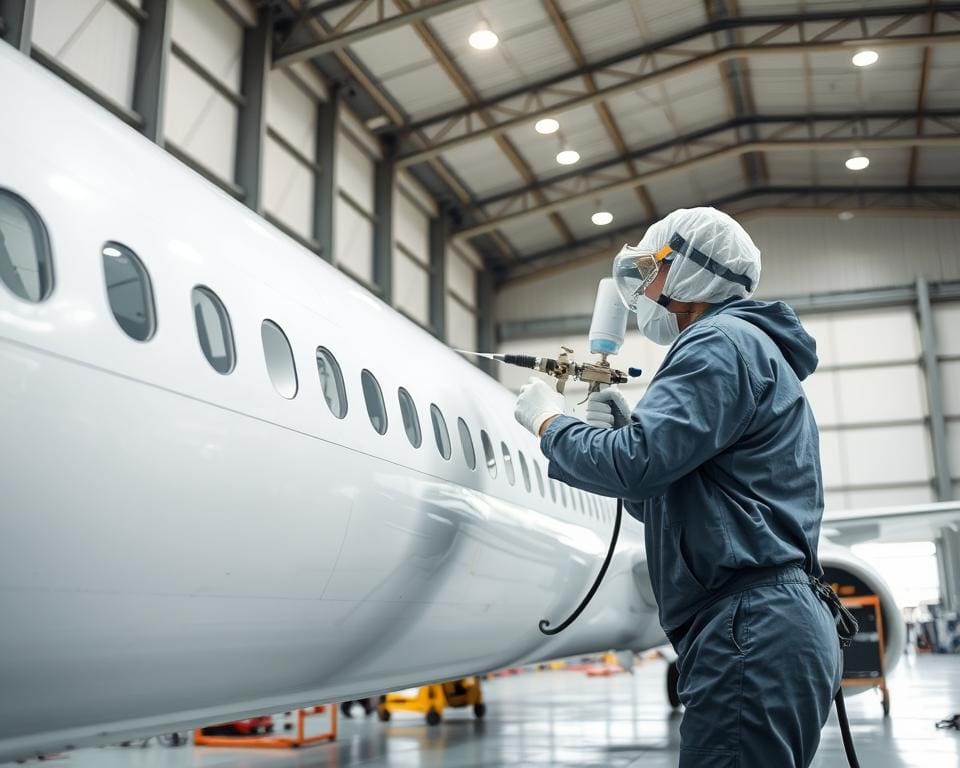 Wie arbeitet ein Flugzeuglackierer?