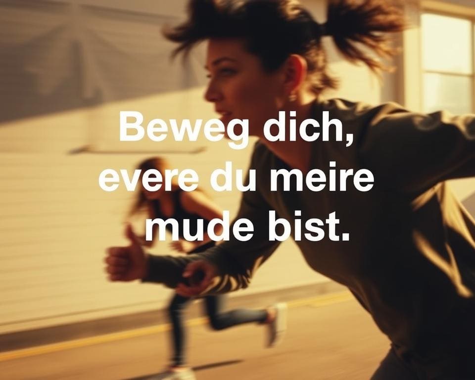 Beweg dich, bevor du müde bist