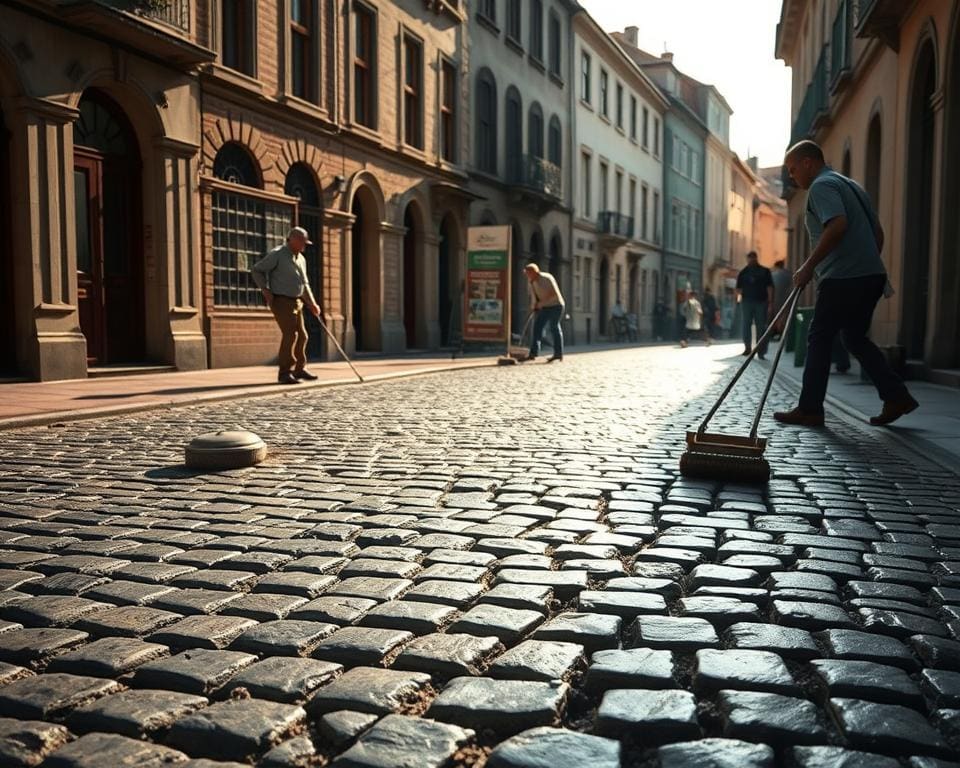 Was leisten Fachbetriebe bei der Reinigung historischer Pflaster?