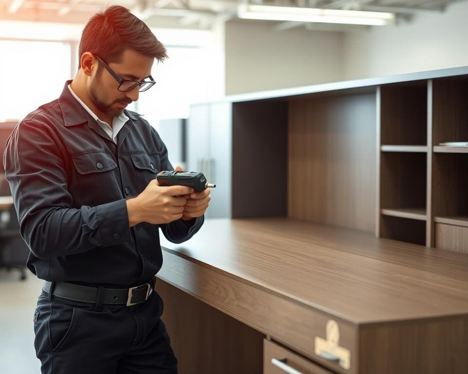 Was macht ein Möbelmonteur für Büroausstattung?