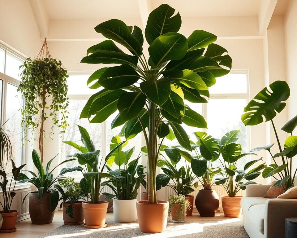 Wie integriert man große Pflanzen zuhause?