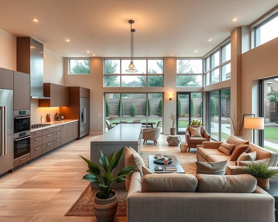 Wie richtet man eine große Wohnküche ein?