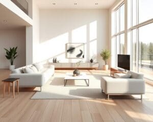 Wie schafft man klare Linien im Wohnzimmer?