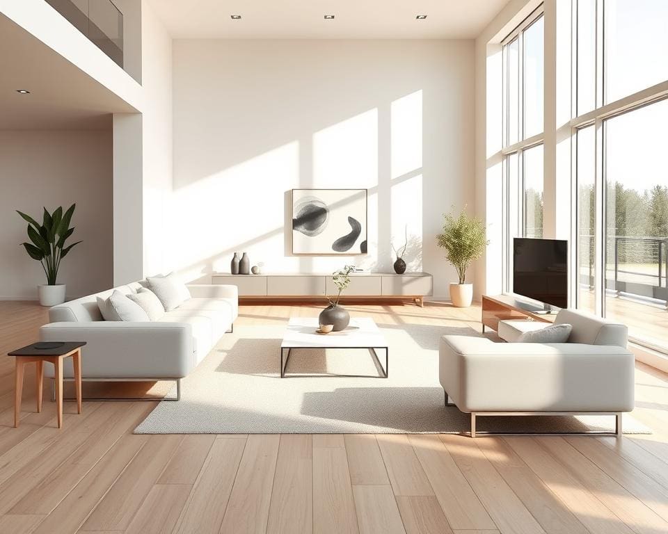 Wie schafft man klare Linien im Wohnzimmer?