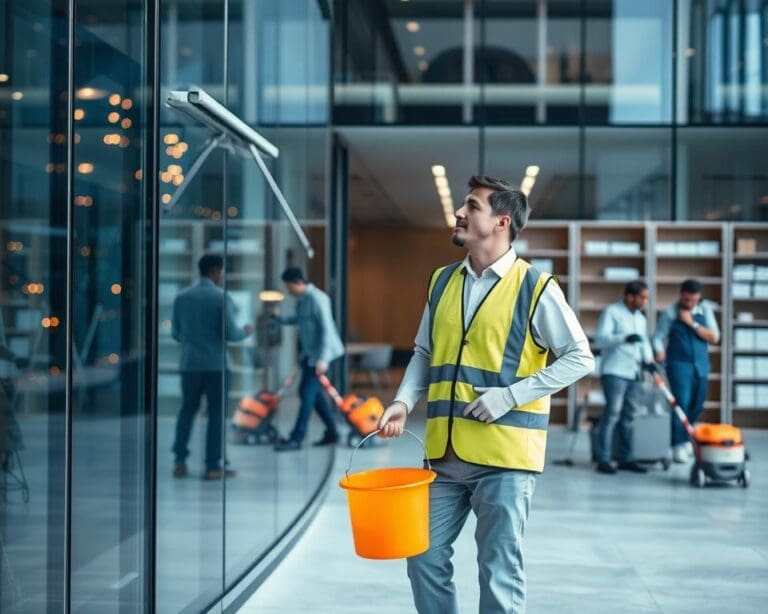 Was übernimmt ein Gebäudereiniger im Gewerbe?