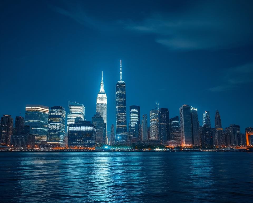 Wie beeindruckt New York bei Nacht?