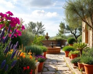 Was gehoert zu einem mediterranen Garten?