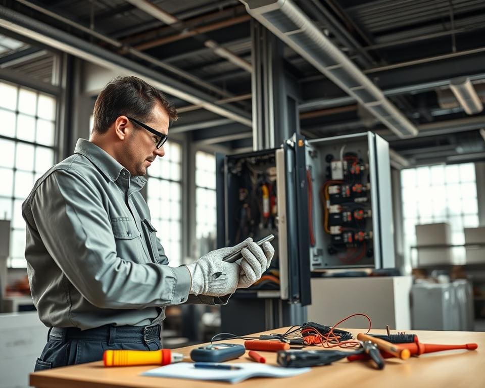 Wie unterstuetzt ein Elektriker Betriebe?