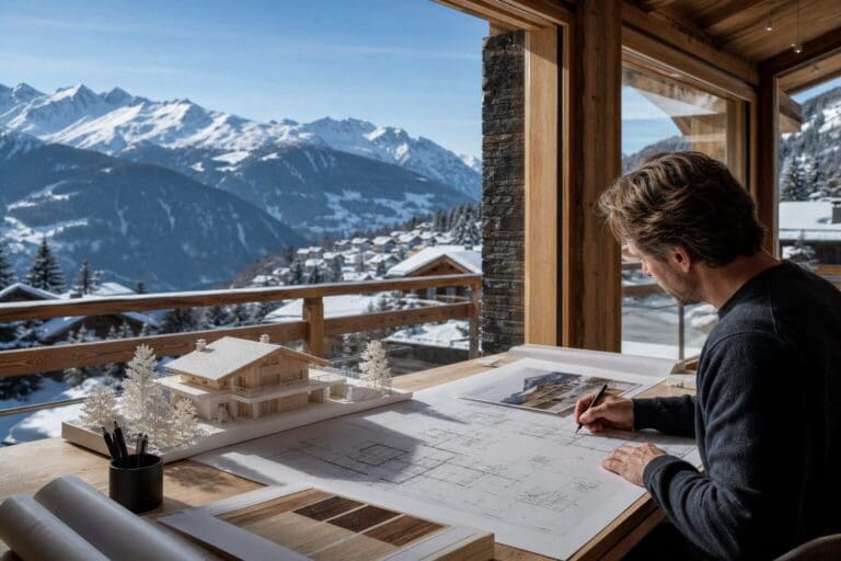 Wie arbeitet ein Architekt bei Chalet-Projekten in Verbier